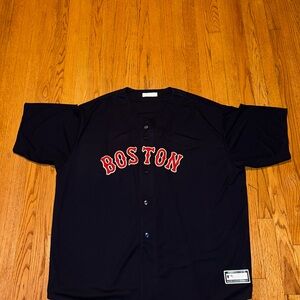 Genuine Merchandise Navy Boston Red Sox Button-down Jersey 4XT